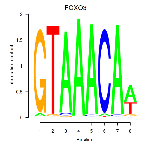 SeqLogo of FOXO3_FOXD2