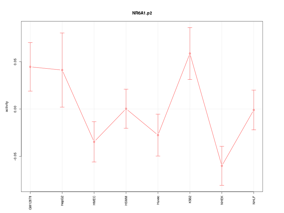 activity profile for motif NR6A1.p2