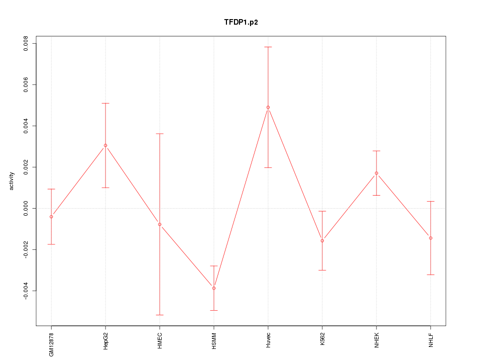 activity profile for motif TFDP1.p2