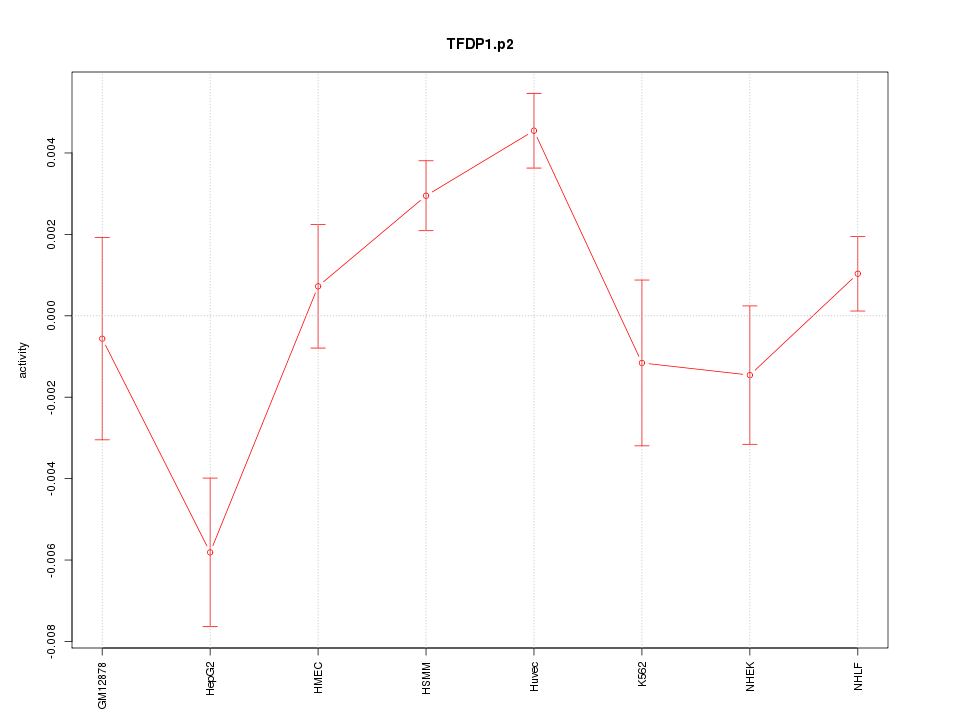 activity profile for motif TFDP1.p2