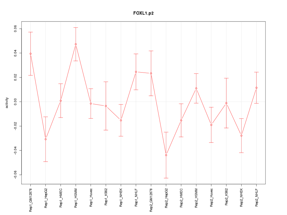 activity profile for motif FOXL1.p2